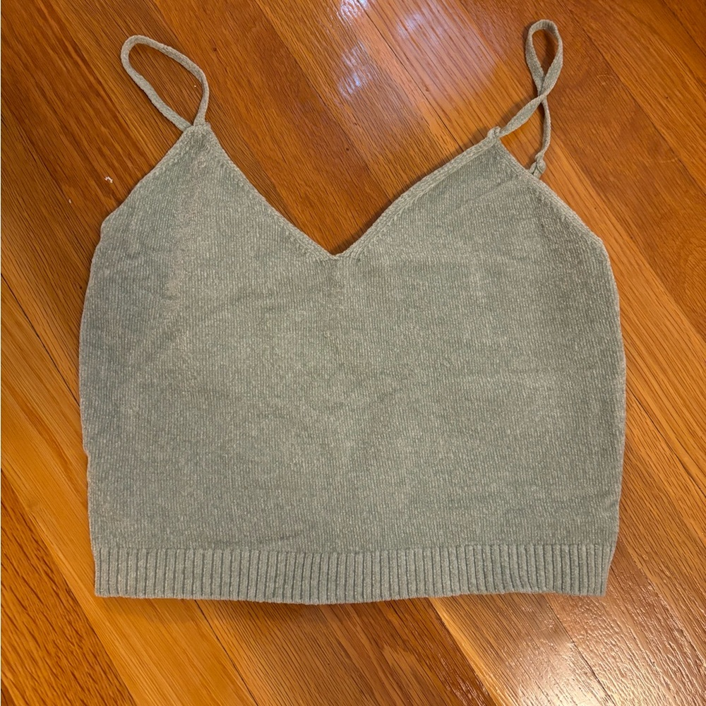Garage Gray Ribbed Crop Camisole